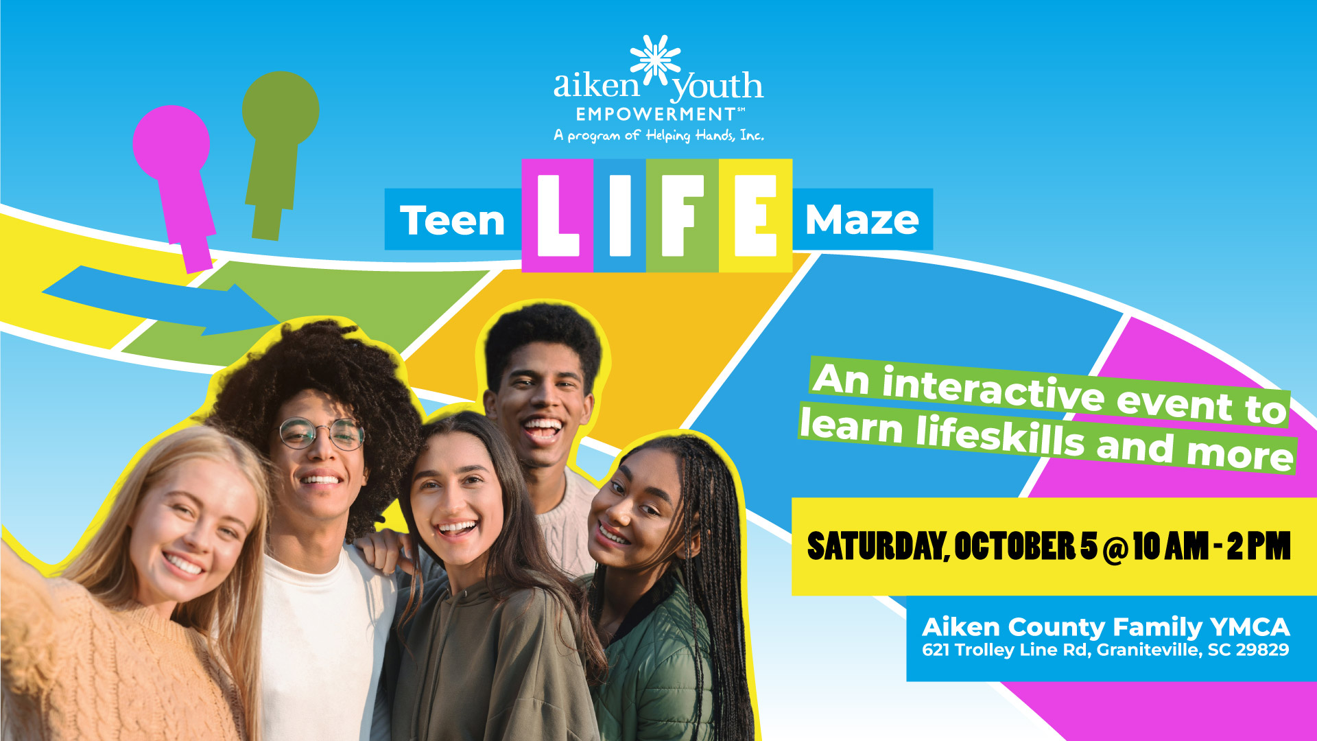 Teen Life Maze, Saturday, October 5, 2024 at the Aiken County Family YMCA